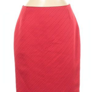 ESCADA Silk-Blend Hot Red Pencil Skirt
